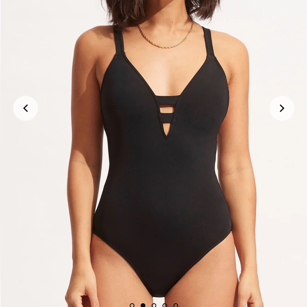 Seafolly | Women’s One Piece Black Swimsuit | Size 10 AUS / 6 USA